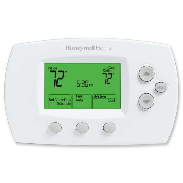 Honeywell Home Low Voltage Thermostat, 5-1-1 or 5-2 Programs, 2 H, 2 C, Hardwired/Battery, 24VAC - TH6220D1028