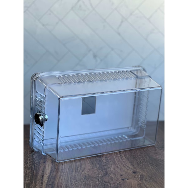 White-Rodgers Large Clear Plastic Guard 8 1/4x 5 3/8x 3 1/2 Dual Mount with Solid/ Ring Base - 864