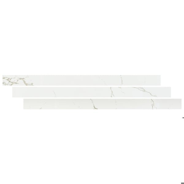 Msi LVT Trim, LVT, White-Cool, 94 in L, 0.63 in W, Low Gloss - ZOR-LVT-TR-0647