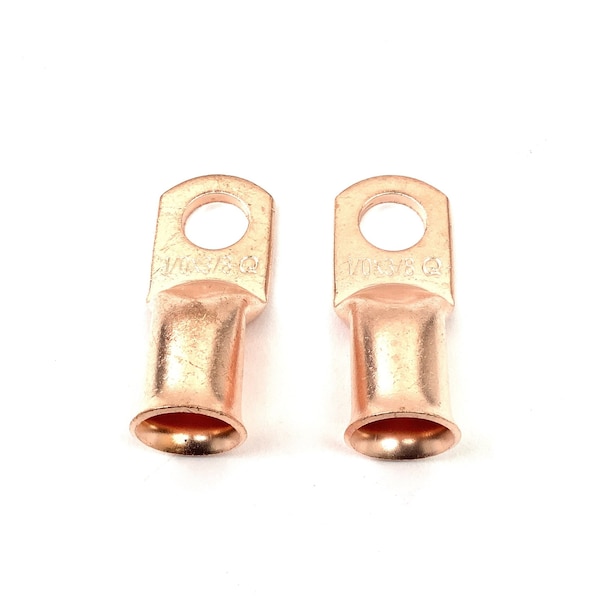 Terminal de cobre Grote, 1/0 Ga, 3/8 pulg., Paquete de 2 - 82-9433