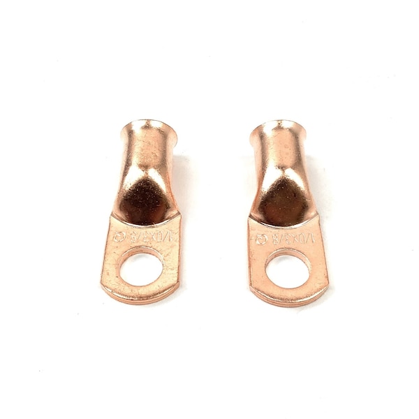 Terminal de cobre Grote, 1/0 Ga, 3/8 pulg., Paquete de 2 - 82-9433