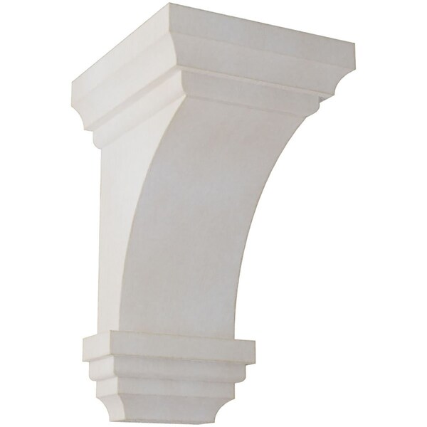 Ekena Millwork 3 1/2"W x 3 3/4"D x 6"H Mini Jefferson Wood Vintage Decor Corbel, Chalk Dust White - CORWD03X03X06JEWH