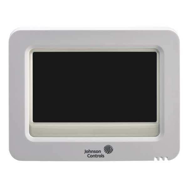 Johnson Controls High-Resolution Color Touch Screen Digital Room Thermostat, 7 Programs, 4 H, 2 C, Wall Mount, 24VAC - T9180