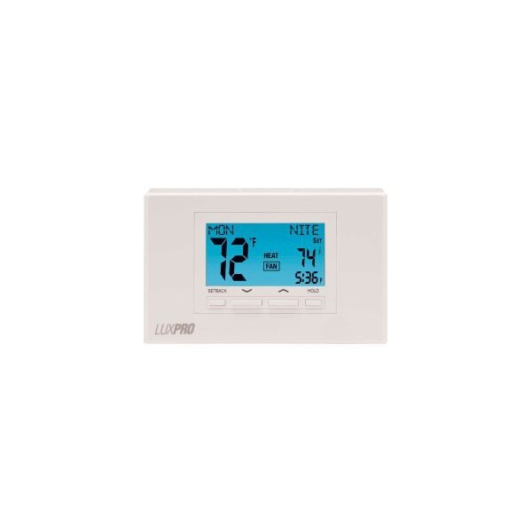 Lux Products LUX Low Voltage Digital 7-Day Programmable Thermostat P722U - 2 Stage Heat 2 Cool Heat Pump 24VAC - Pkg Qty 4 - P722U