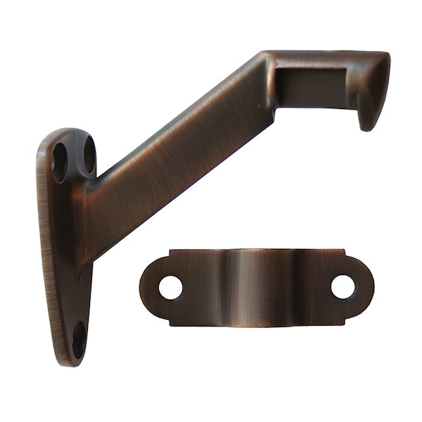 Orca Hardware Heavy Duty Handrail Bracket, Zinc Alloy, US10B Oil-Rubbed Bronze Finish - TH-10HD-10B