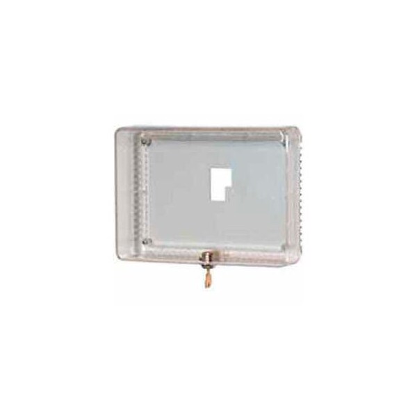 Resideo Honeywell Large Universal Thermostat Guard W/ Clear Cover Base Opaque Wallplate - TG512A1009