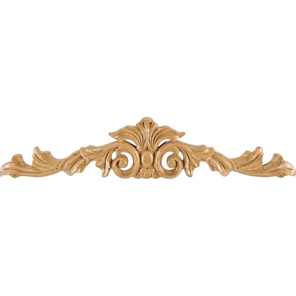 Hardware Resources 15-1/4" Wx1/2"Dx3-1/4"H Maple Acanthus Onlay - ONL-02-16MP