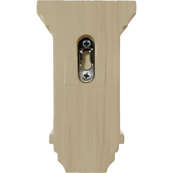 Ekena Millwork 3 1/2"W x 3 3/4"D x 6"H Mini Jefferson Wood Corbel, Rubberwood - CORW03X03X06JERW