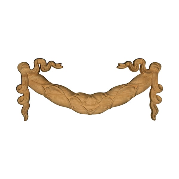 Osborne Wood Products 5 x 12 x 3/4 Laurel Swag in Rubberwood (paintgrade)</small> - 891812RW