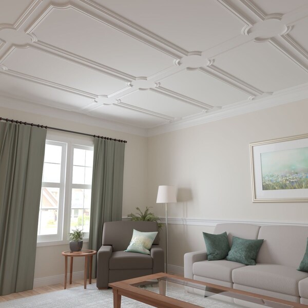Ekena Millwork 31-in. W x 62-in. H Oxford Smooth Panel Moulding Kit Triple Panel - PMLKOX31X62C