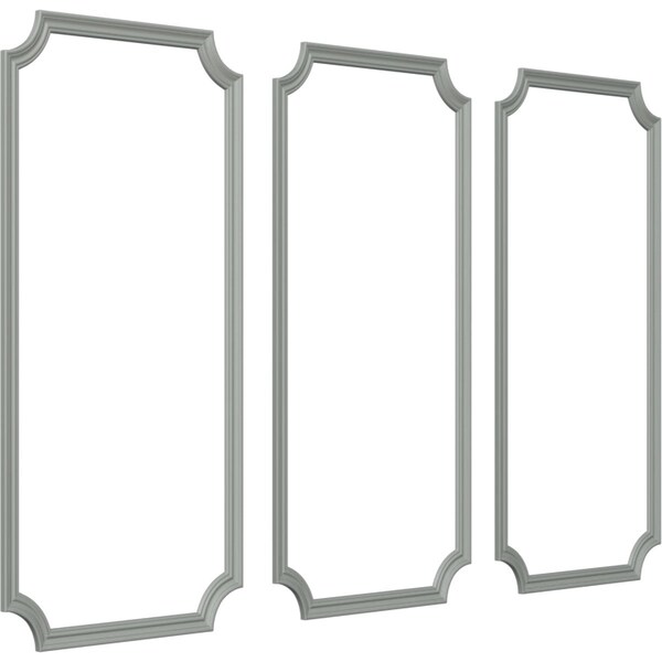 Ekena Millwork 31-in. W x 62-in. H Oxford Smooth Panel Moulding Kit Triple Panel - PMLKOX31X62C