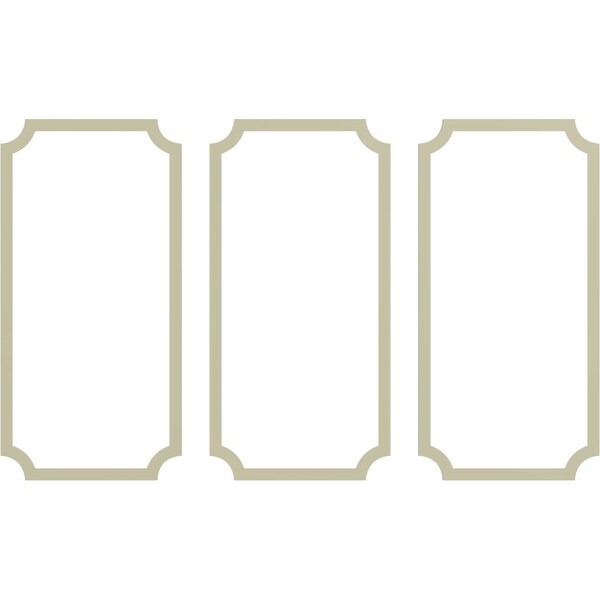 Ekena Millwork 31-in. W x 62-in. H Oxford Smooth Panel Moulding Kit Triple Panel - PMLKOX31X62C
