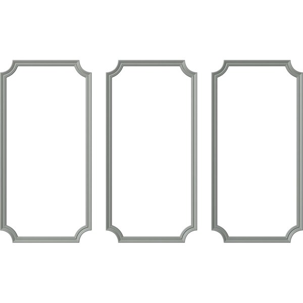 Ekena Millwork 31-in. W x 62-in. H Oxford Smooth Panel Moulding Kit Triple Panel - PMLKOX31X62C