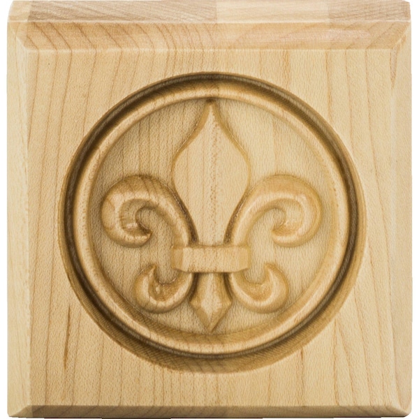Hardware Resources Rubberwood, 3" H, 3" W, Unfinished - FDLROS1RW