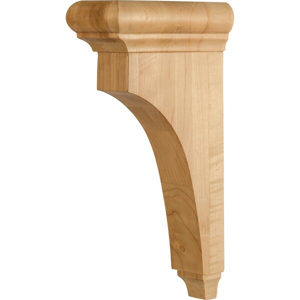 Hardware Resources 3" Wx6-1/2"Dx12"H Alder Bullnose Cap Corbel - COR38-ALD