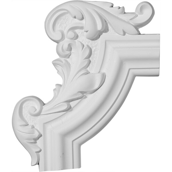 Ekena Millwork 13 1/4"W x 10 5/8"H x 1 1/8"P Pompeii Panel Moulding Corner, Left (matches moulding PML02X00PO) - PML13X10PM-L