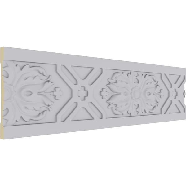 Ekena Millwork Chair Rail, Urethane, 94-1/2 in L, 5 in H, Factory Primed - MLD05X00WA
