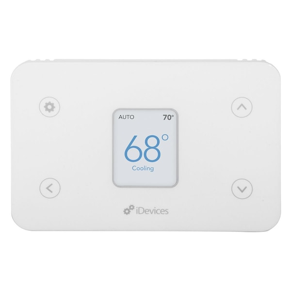 Bryant Wi-Fi Enabled Smart Thermostat, 24VAC, C-Wire Required, Wht - IDEV0005AND5