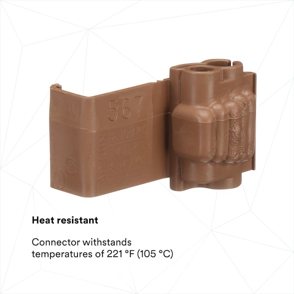 3M Eléctrico Marrón Conectar y Derivar 18-14 AWG (Derivar), 12-10 AWG (Conectar) 100 piezas - Caja 567