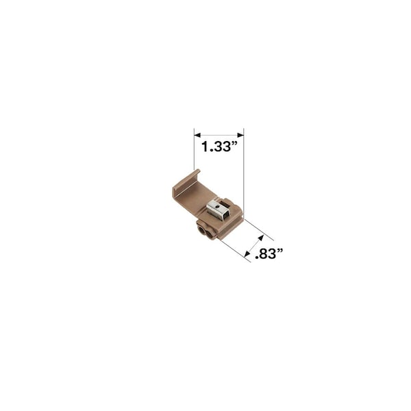3M Eléctrico Marrón Conectar y Derivar 18-14 AWG (Derivar), 12-10 AWG (Conectar) 100 piezas - Caja 567