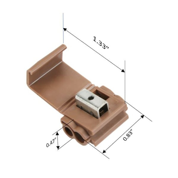 3M Eléctrico Marrón Conectar y Derivar 18-14 AWG (Derivar), 12-10 AWG (Conectar) 100 piezas - Caja 567