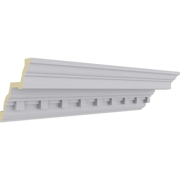 Ekena Millwork 7 7/8"H x 6 3/8"P x 10 1/8"F x 94 1/2"L Dentil Crown Moulding - MLD08X06X10DE