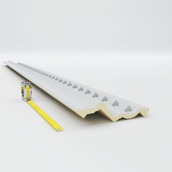 Ekena Millwork 7 7/8"H x 6 3/8"P x 10 1/8"F x 94 1/2"L Dentil Crown Moulding - MLD08X06X10DE