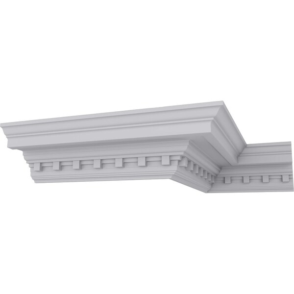 Ekena Millwork 7 7/8"H x 6 3/8"P x 10 1/8"F x 94 1/2"L Dentil Crown Moulding - MLD08X06X10DE