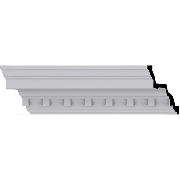 Ekena Millwork 7 7/8"H x 6 3/8"P x 10 1/8"F x 94 1/2"L Dentil Crown Moulding - MLD08X06X10DE