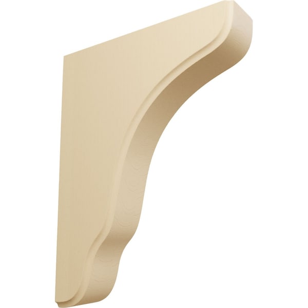 Ekena Millwork 1 3/4"W x 7 1/4"D x 9 1/2"H Plymouth Wood Bracket, Maple - BKTW02X07X10PLMA