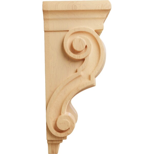 Ekena Millwork 3 1/2"W x 3"D x 7"H Small Traditional Corbel, Red Oak - CORW03X03X07TRRO