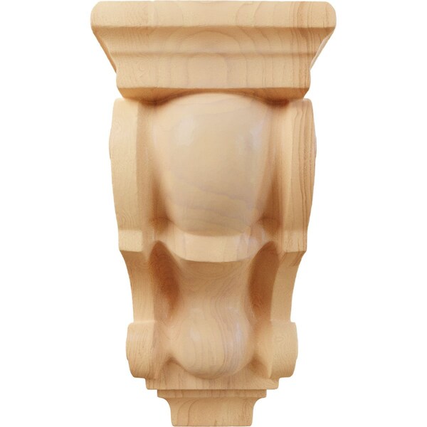 Ekena Millwork 3 1/2"W x 3"D x 7"H Small Traditional Corbel, Red Oak - CORW03X03X07TRRO