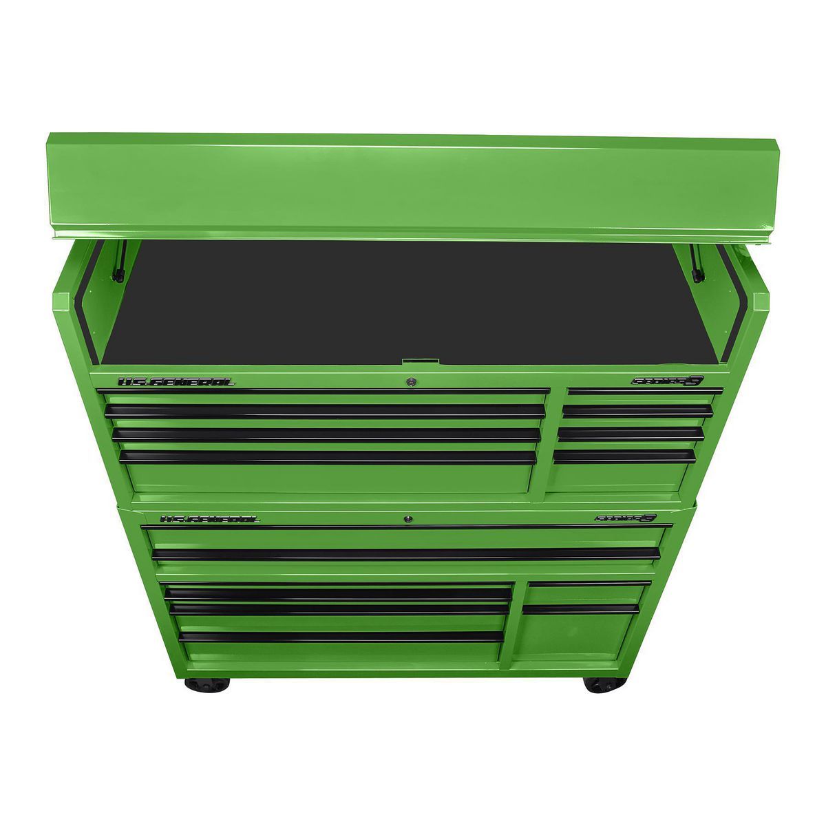 General de EE. UU. 56 pulgadas x 22 pulgadas. Gabinete superior, Serie 3, Verde - 70389