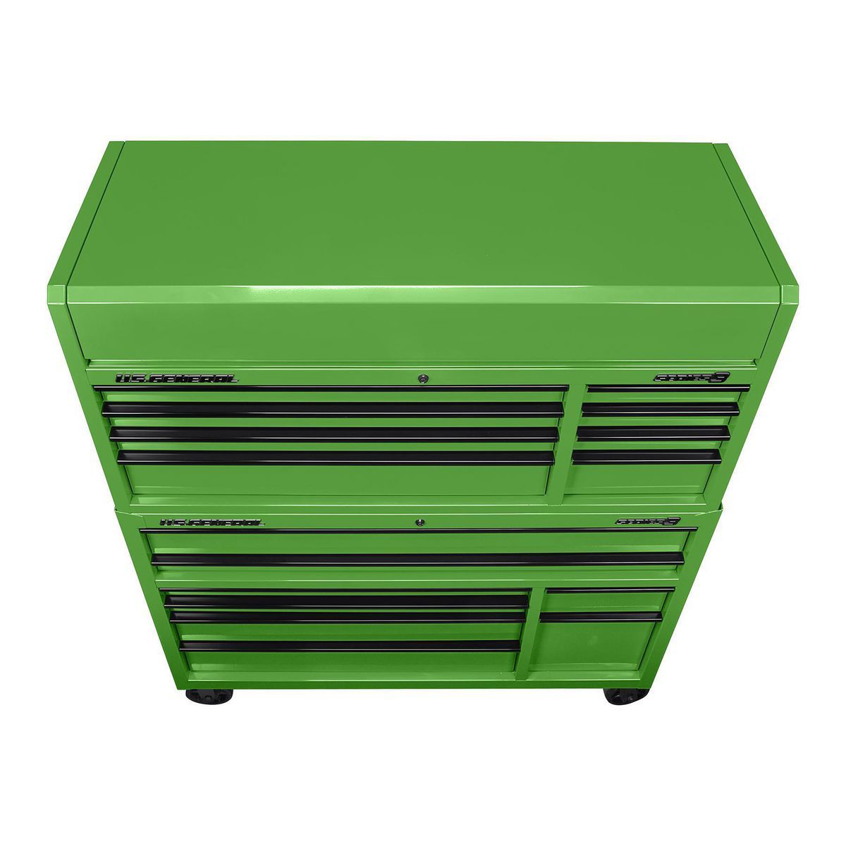 General de EE. UU. 56 pulgadas x 22 pulgadas. Gabinete superior, Serie 3, Verde - 70389