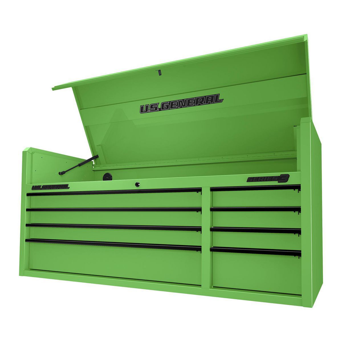 General de EE. UU. 56 pulgadas x 22 pulgadas. Gabinete superior, Serie 3, Verde - 70389