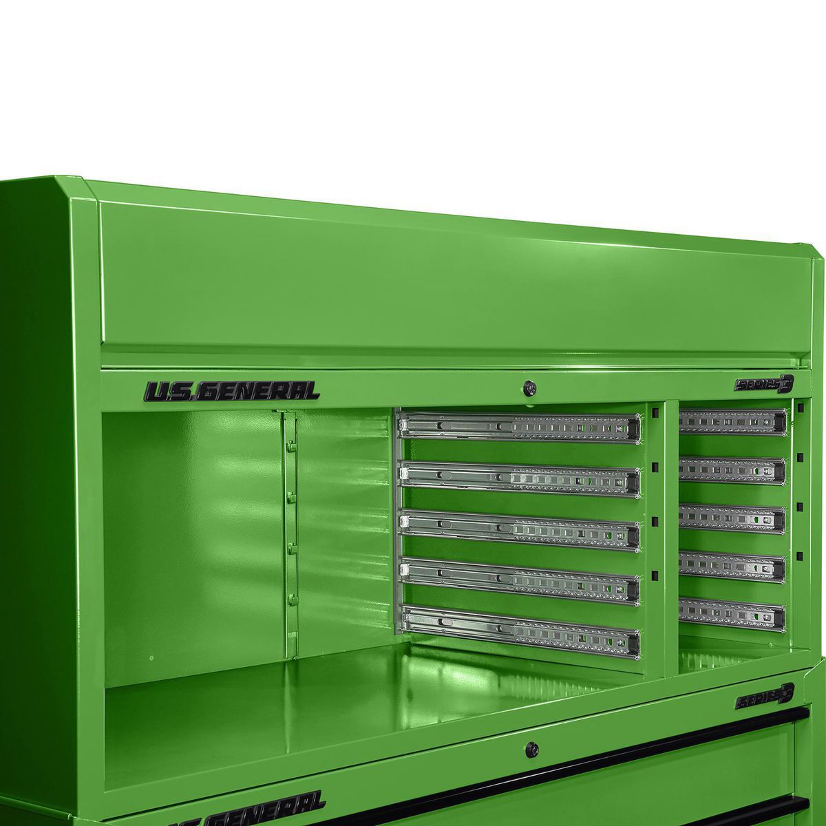 General de EE. UU. 56 pulgadas x 22 pulgadas. Gabinete superior, Serie 3, Verde - 70389