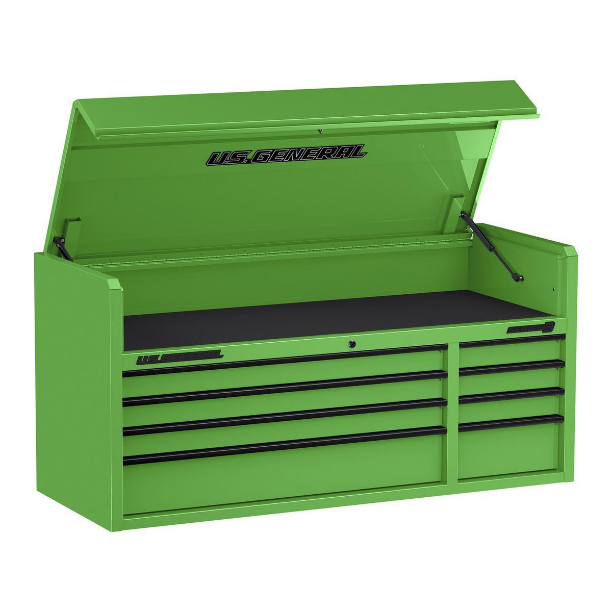 General de EE. UU. 56 pulgadas x 22 pulgadas. Gabinete superior, Serie 3, Verde - 70389