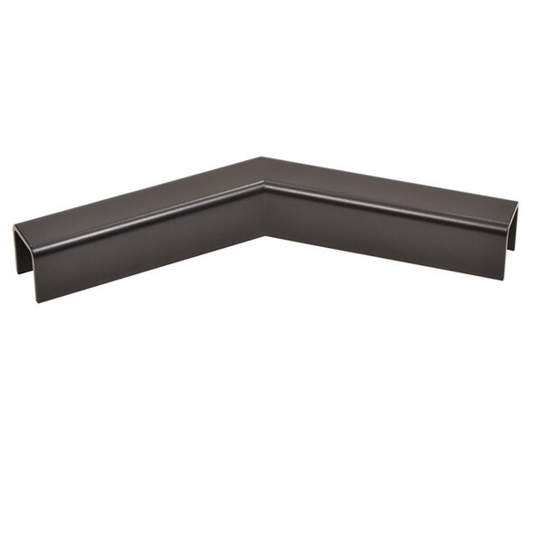Cr Laurence Matte Black 135 Degree Horizontal Corner for 11 Gauge Low Profile Cap Railings - GRL107H3MBL