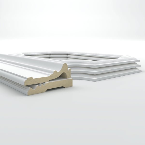 Ekena Millwork 94 1/2"L (Adjustable 32"H to 36"H) Ashford Scalloped Panel Traditional Wainscot Paneling Kit - WPKUSC051P032
