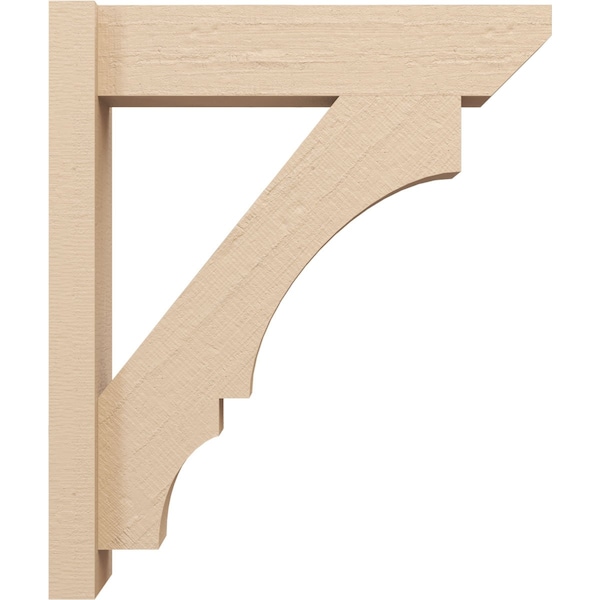 Ekena Millwork 6-in W x 22-in D x 26-in H Balboa Slat Rough Cedar Woodgrain TimberThane Outlooker, Primed Tan - OUTUR060X22X26BOA24RCPR