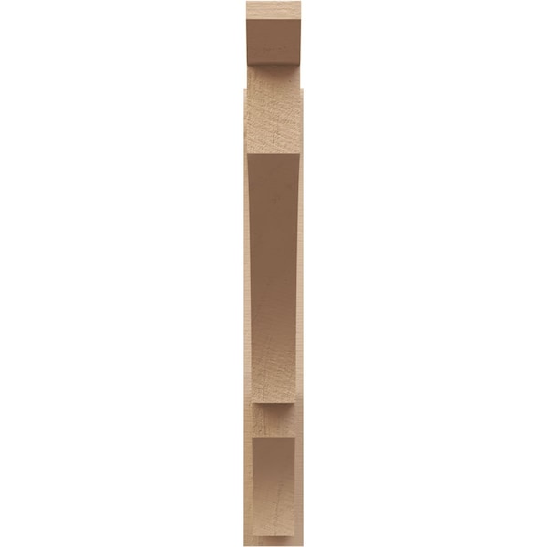Ekena Millwork 6-in W x 46-in D x 46-in H Balboa Slat Rough Cedar Woodgrain TimberThane Outlooker, Primed Tan - OUTUR060X46X46BOA24RCPR