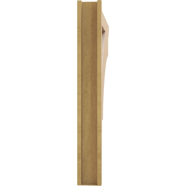 Ekena Millwork 6-in W x 46-in D x 46-in H Balboa Slat Rough Cedar Woodgrain TimberThane Outlooker, Primed Tan - OUTUR060X46X46BOA24RCPR