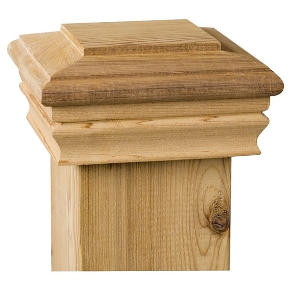 Maine Ornamental Maine Ornamental 72262 Post Cap, 3-1/2 x 3-1/2 in Post/Joist, Flat Top, 4 in L, 4 in W - 72262