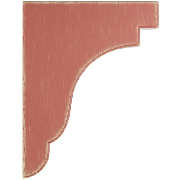 Ekena Millwork 1 3/4"W x 8 1/2"D x 11"H Bedford Wood Vintage Decor Bracket, Salvage Red - BKTWD02X09X11BERD