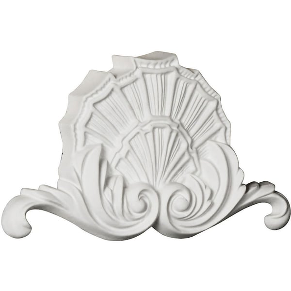 Ekena Millwork 6 1/2"W x 3 5/8"H x 3/4"P Modern Shell Onlay - ONL07X04X01SH