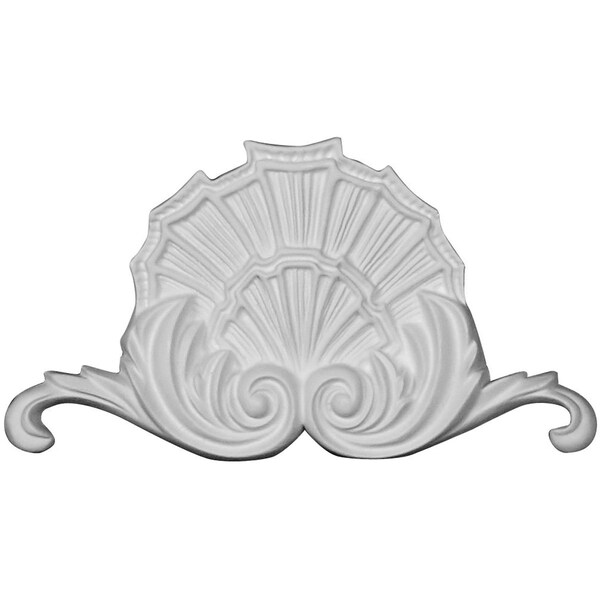 Ekena Millwork 6 1/2"W x 3 5/8"H x 3/4"P Modern Shell Onlay - ONL07X04X01SH