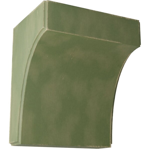 Ekena Millwork 5 1/4"W x 4"D x 6"H Clarksville Wood Vintage Decor Bracket, Restoration Green - BKTWD05X04X06CVGR