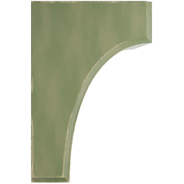 Ekena Millwork 5 1/4"W x 4"D x 6"H Clarksville Wood Vintage Decor Bracket, Restoration Green - BKTWD05X04X06CVGR