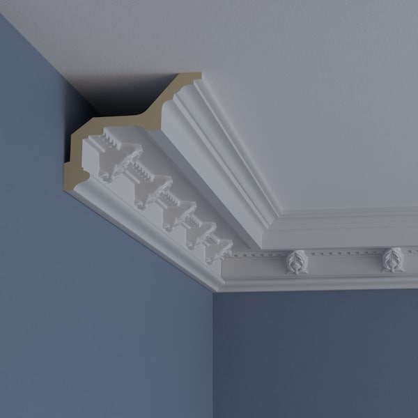 Ekena Millwork 4 1/8"H x 5"P x 6 1/2"F x 94 1/2"L Cole Crown Moulding - MLD04X05X07CO
