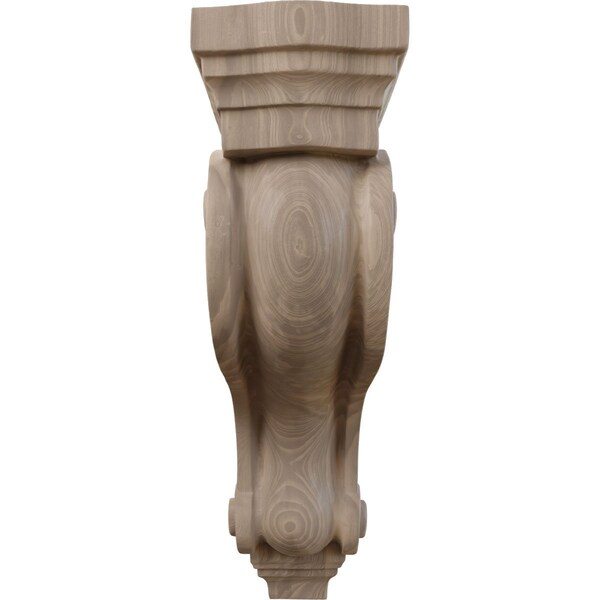 Ekena Millwork 3 7/8"W x 8"D x 13"H Los Angeles Hollow Back Corbel, Walnut - COR03X08X13HAWA